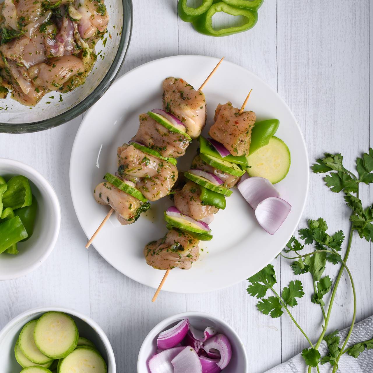 Grilled Chimichurri Chicken Skewers Recipe - Kitchen Swagger